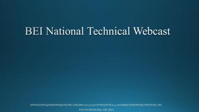 National Technical Webcasts